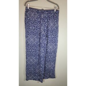Victoria's Secret PINK Paisley Wide Leg Pajama Pants‎ Women's L Lounge Sleep